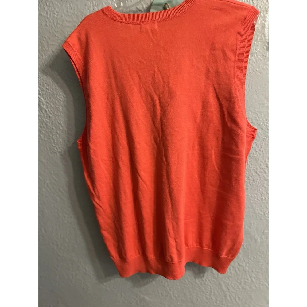 Izod Men Coral Color Size Large‎ Sweater Vest